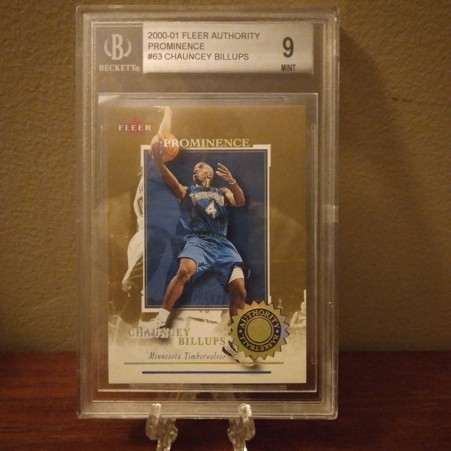 2000-01 Fleer Authority Prominence Chauncey Billups #63 72/75 BGS Grade MT 9