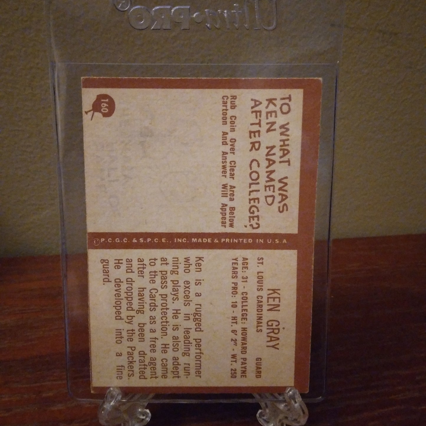 1967 Philadelphia Ken Gray #160