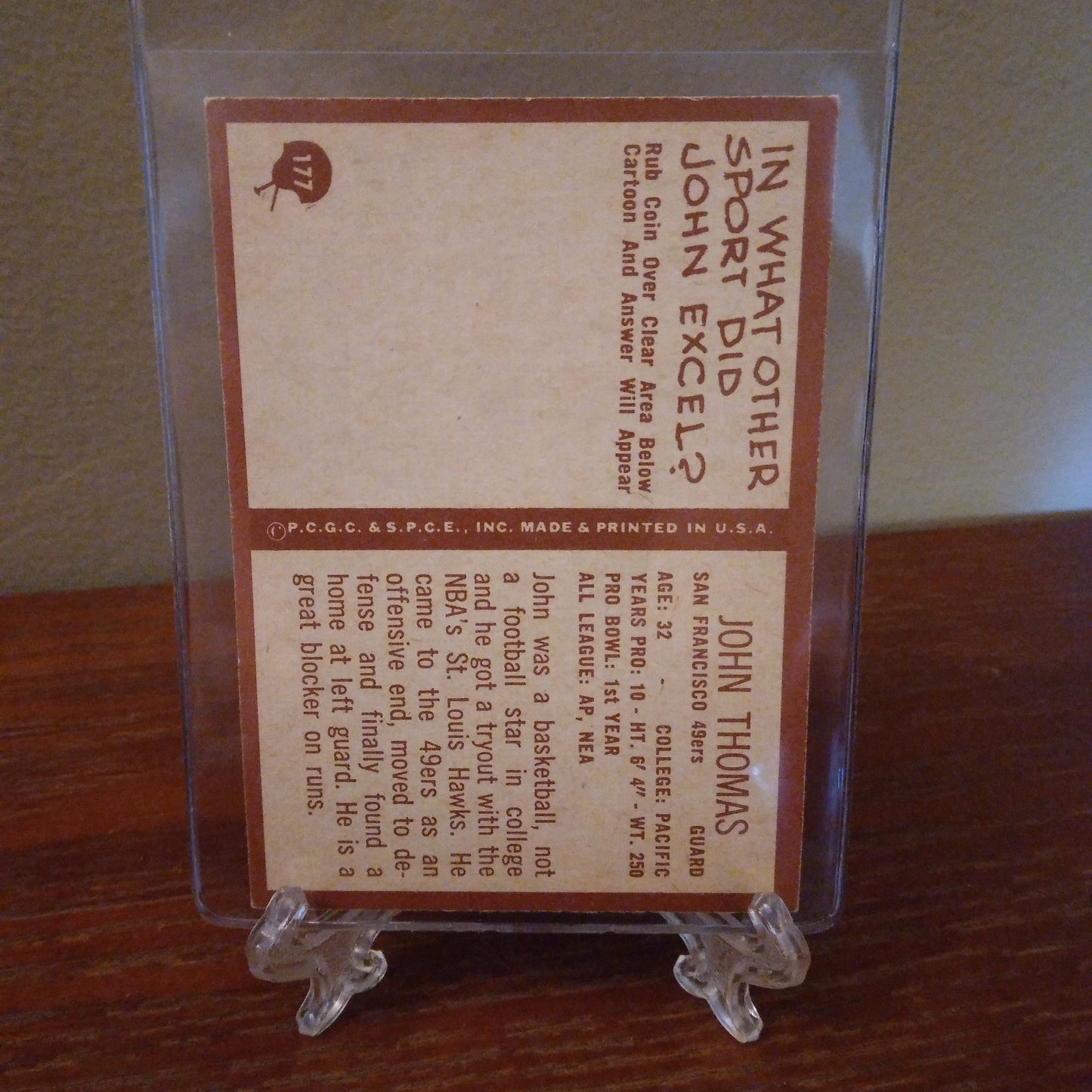 1967 Philadelphia John Thomas #177