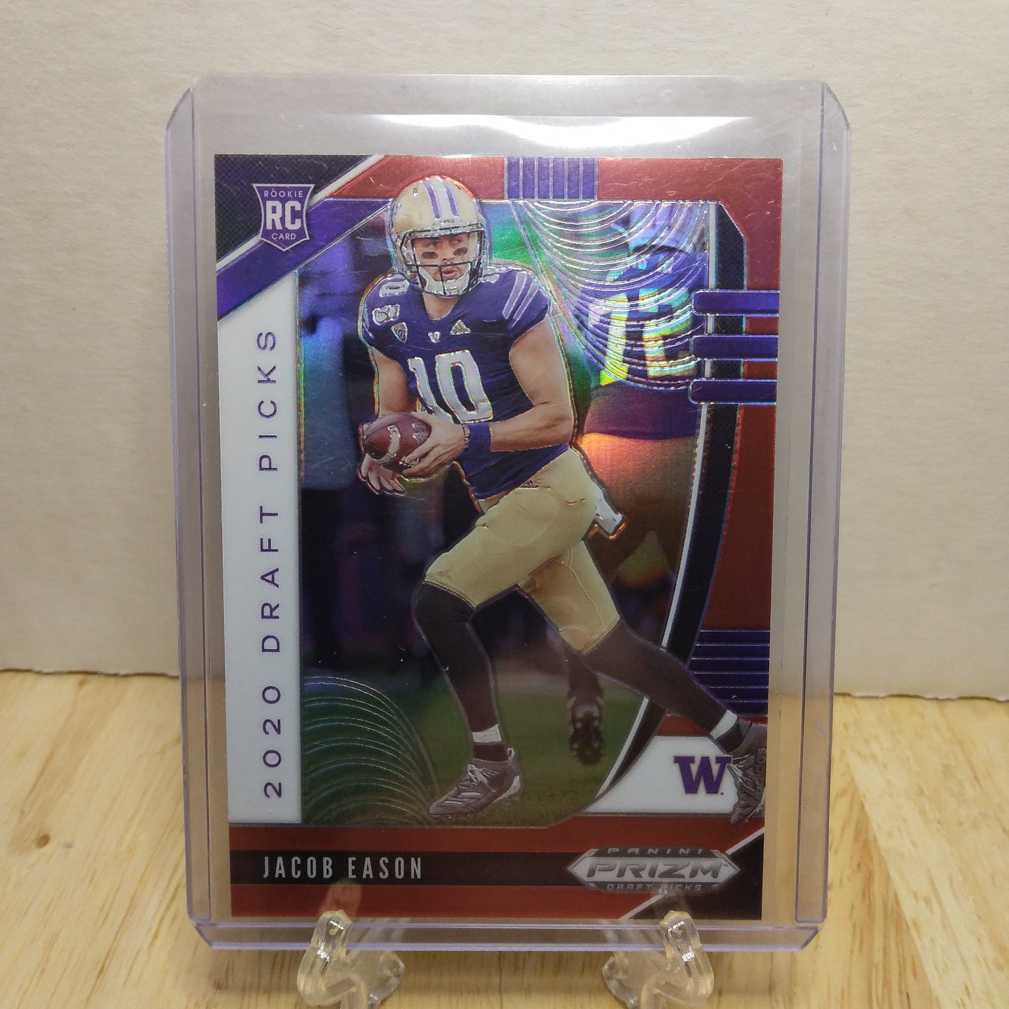 2020 Panini Prizm Draft Picks Jacob Eason Red Prizm #115