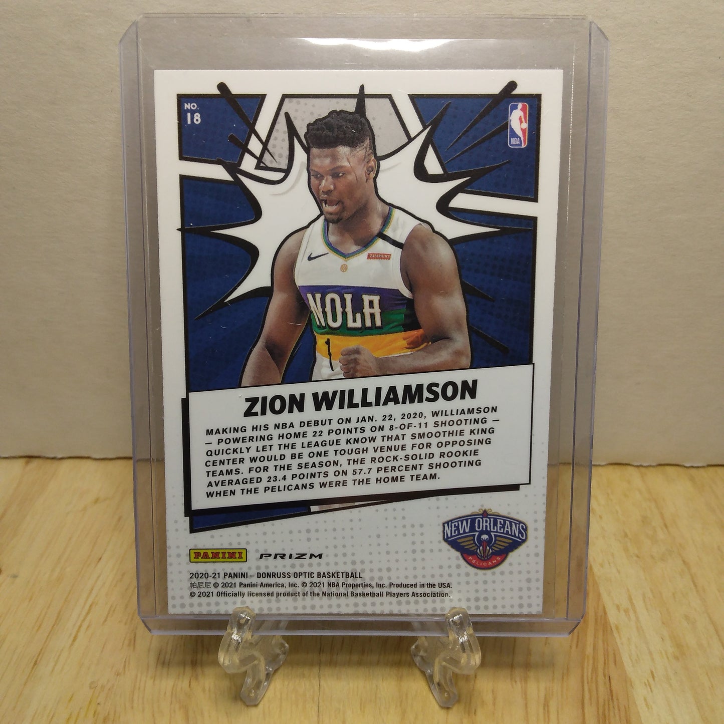 2020-21 Donruss Optic My House Holo Prizm Zion Williamson #18