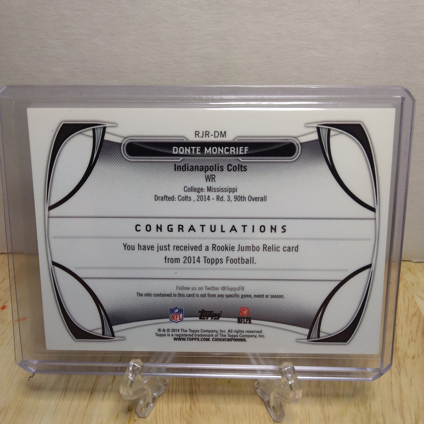 2014 Topps Rookie Jumbo Relic Donte Moncrief #RJRDM