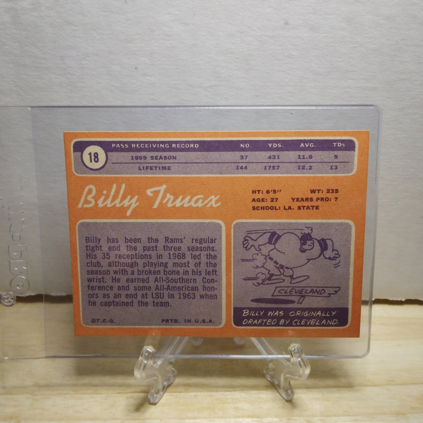 1970 Topps Billy Truan #18