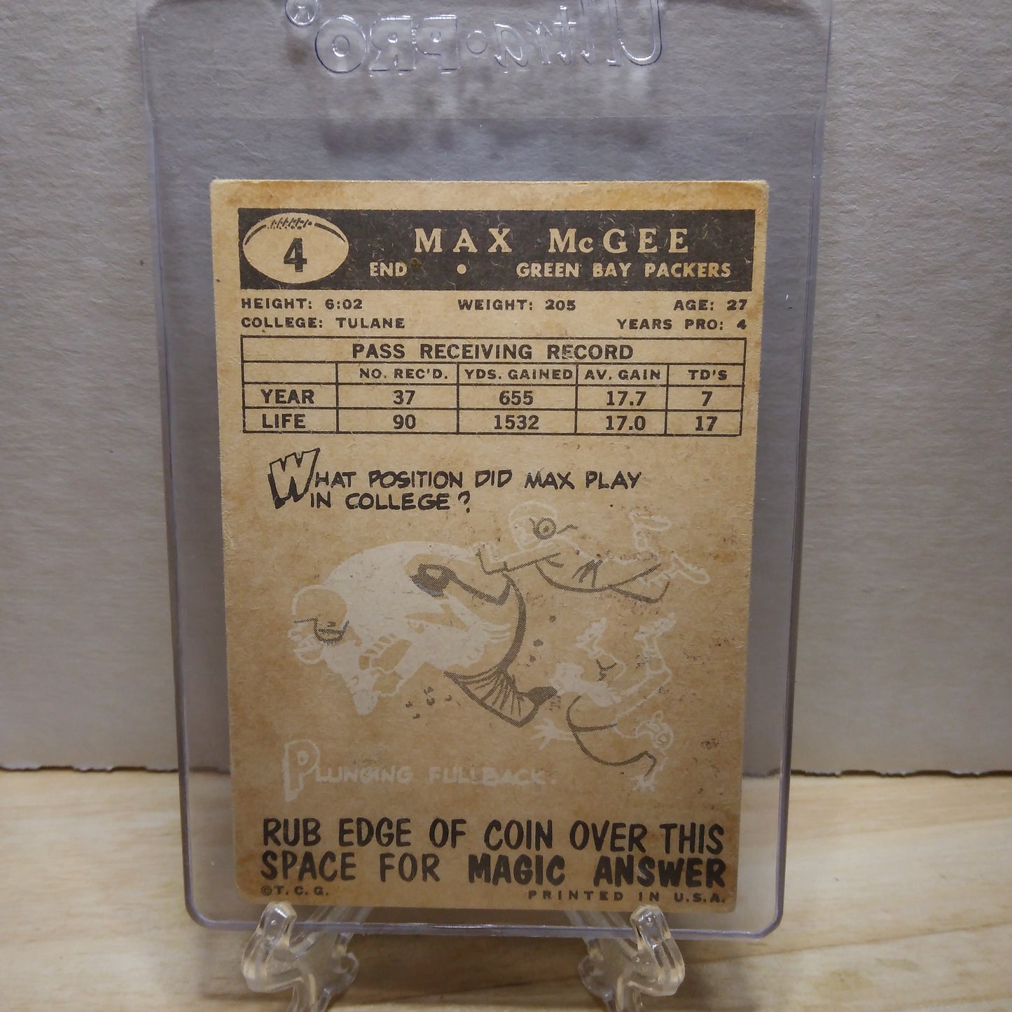 1959 Topps Max McGee #4