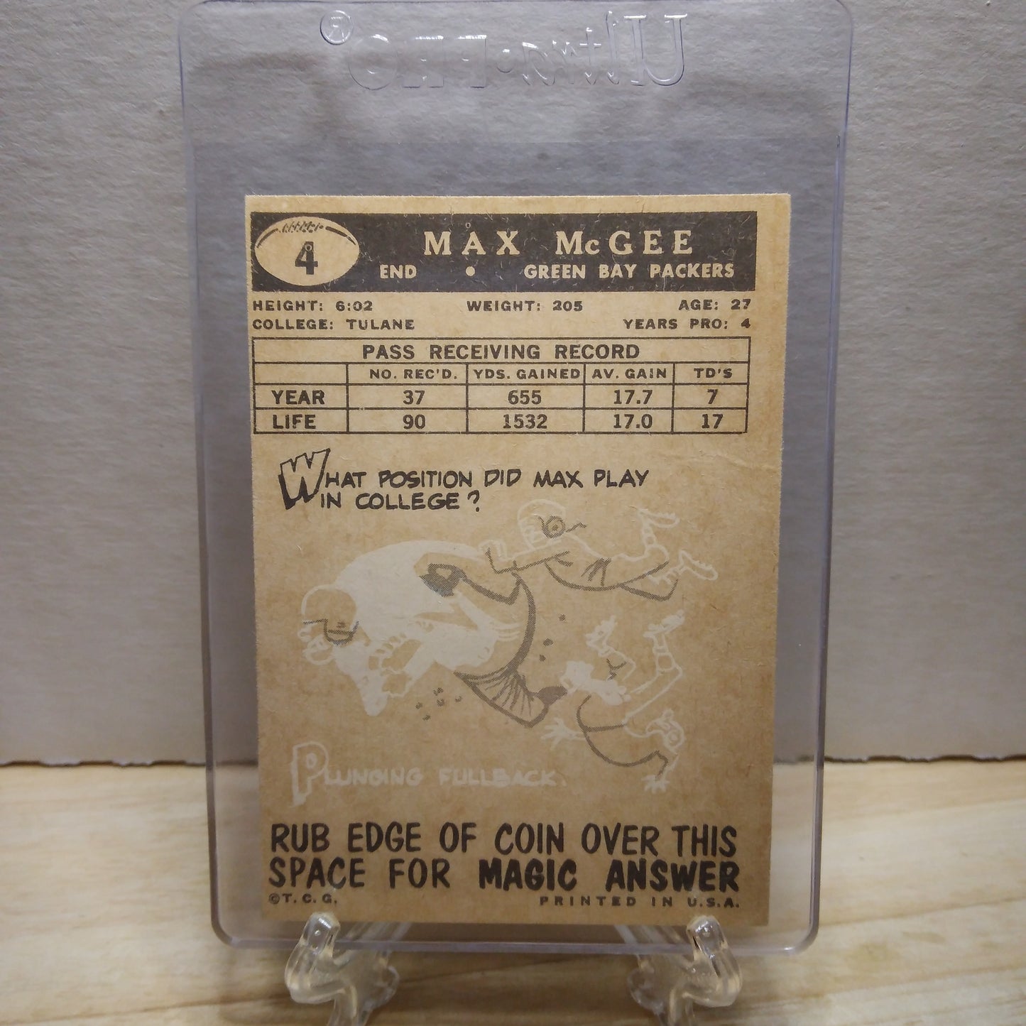 1959 Topps Max McGee #4