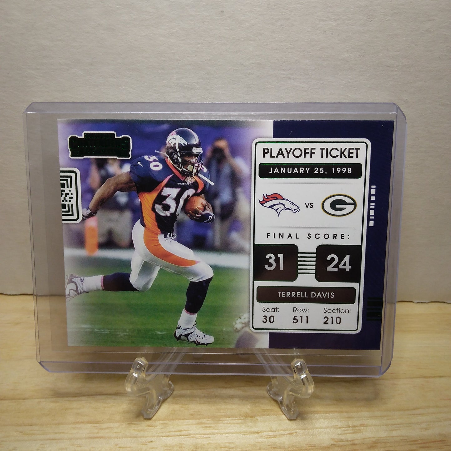 2021 Panini Contenders Playoff Ticket Green Terrell Davis #PLT-TDA
