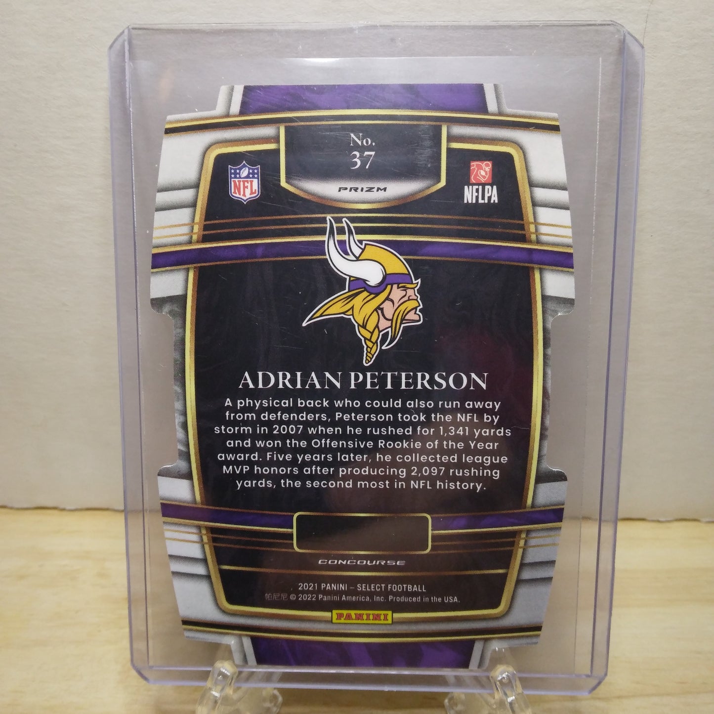 2021 Select Die Cut Red White Blue Prizm Concourse Adrian Peterson #37