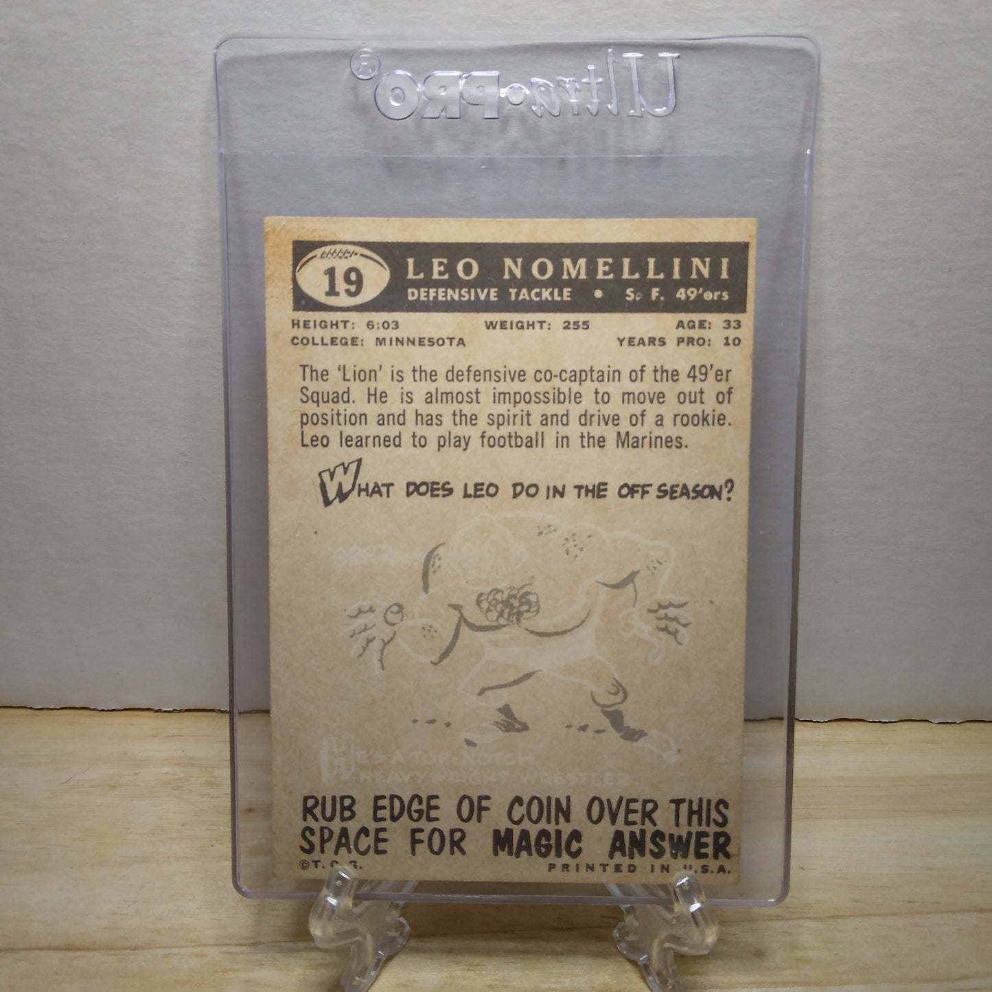1959 Topps Leo Nomellini #19