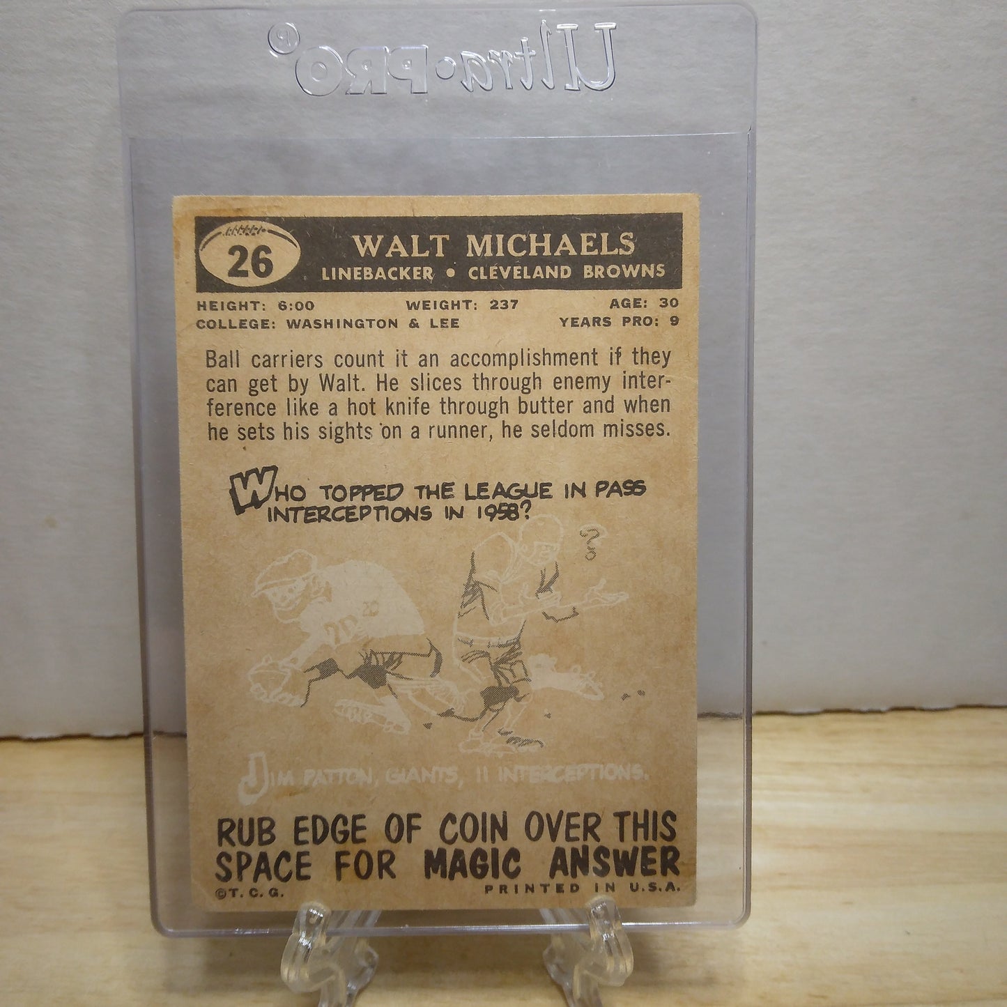 1959 Topps Walt Michaels #26