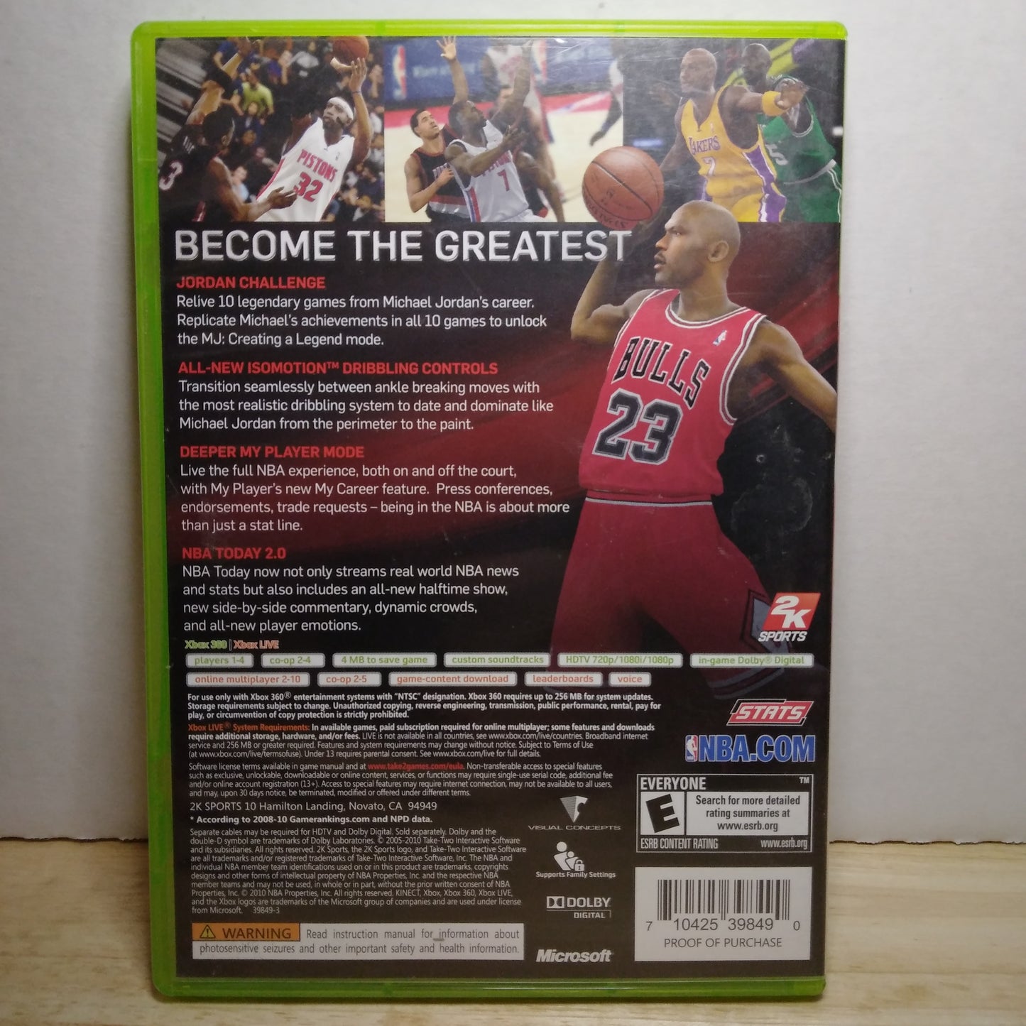 NBA2K11 Xbox 360 Game Michael Jordan