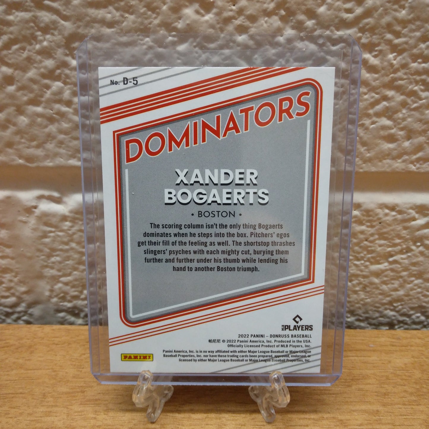 2022 Donruss Dominators Xander Bogaerts Rapture Parallel #D-5