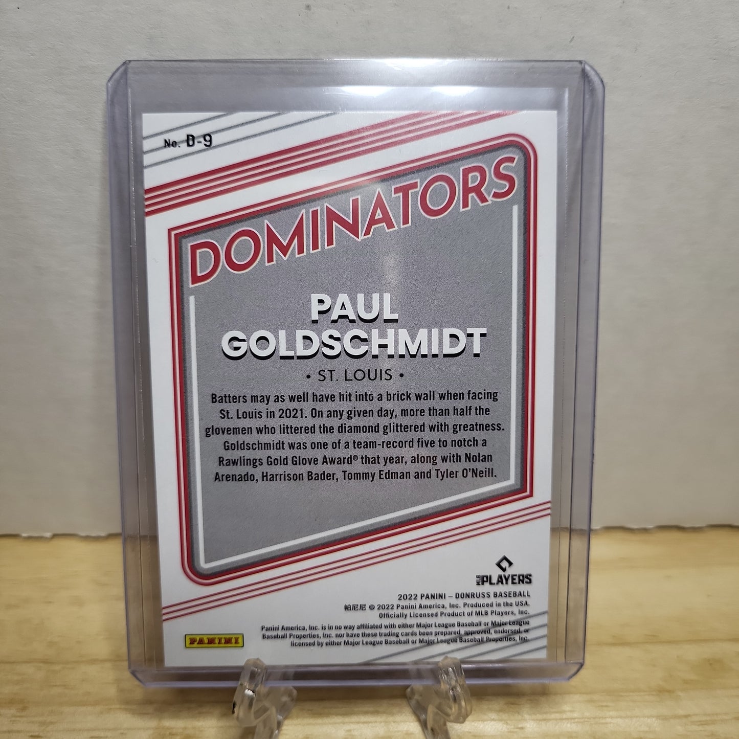 2022 Donruss Dominators Paul Goldschmidt Rapture Parallel #D-9
