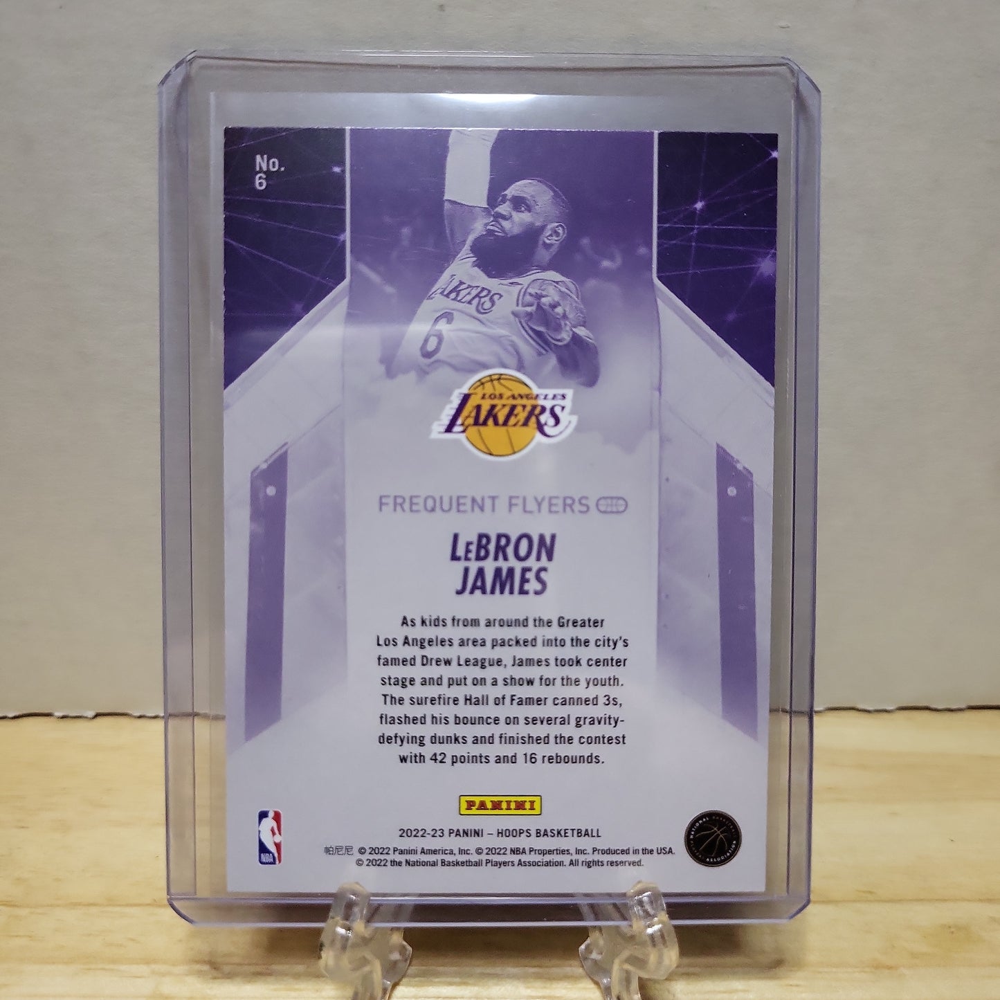 2022-23 NBA Hoops Frequent Flyers LeBron James #6
