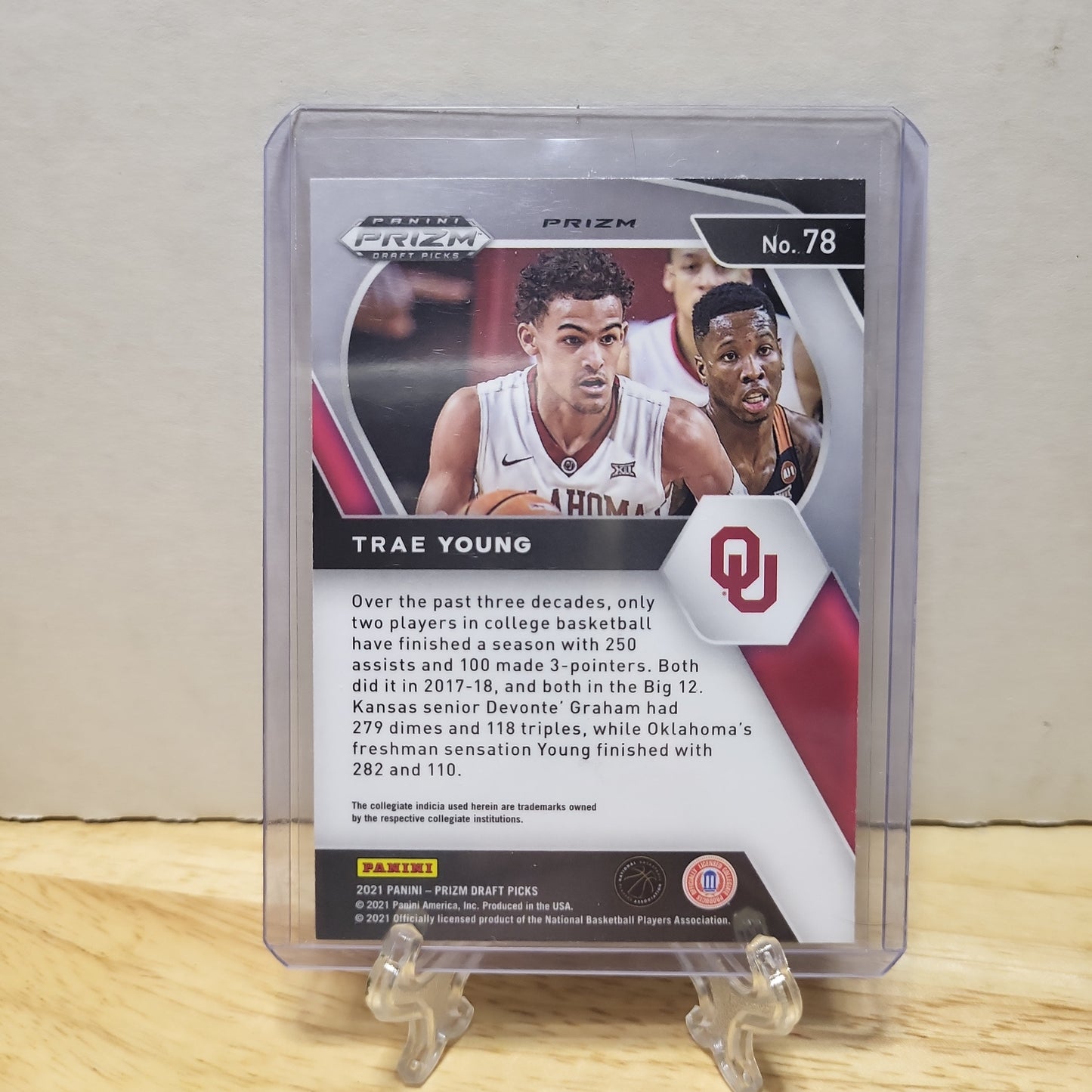 2021 Panini Prizm Draft Picks Trae Young Red/White/Blue Prizm #78