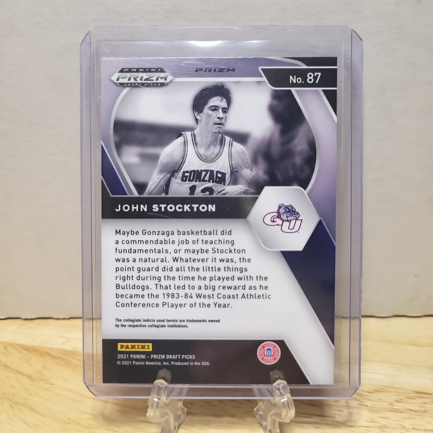 2021 Panini Prizm Draft Picks John Stockton Silver Prizm #87