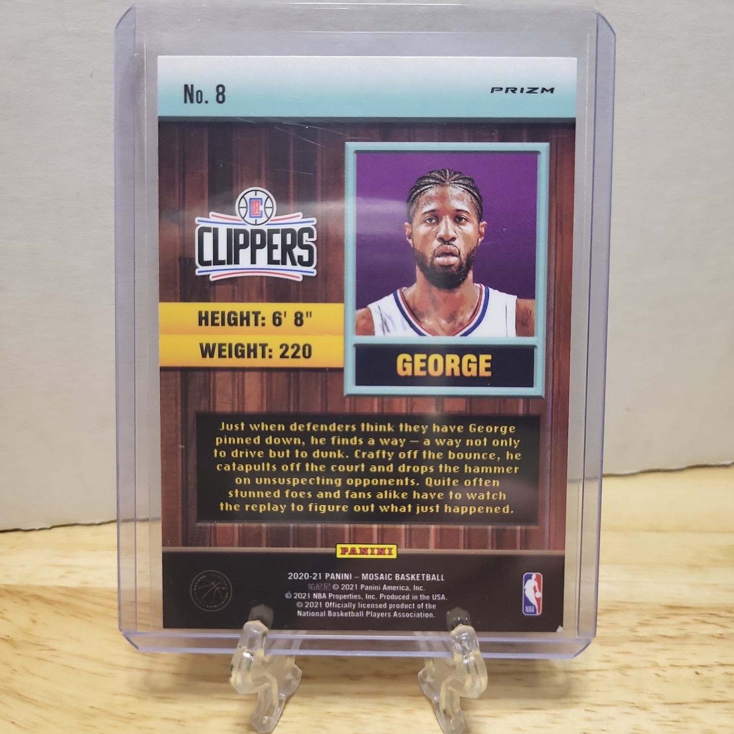 2020-21 Panini Mosaic Jam Masters Paul George Mosaic Prizm #8