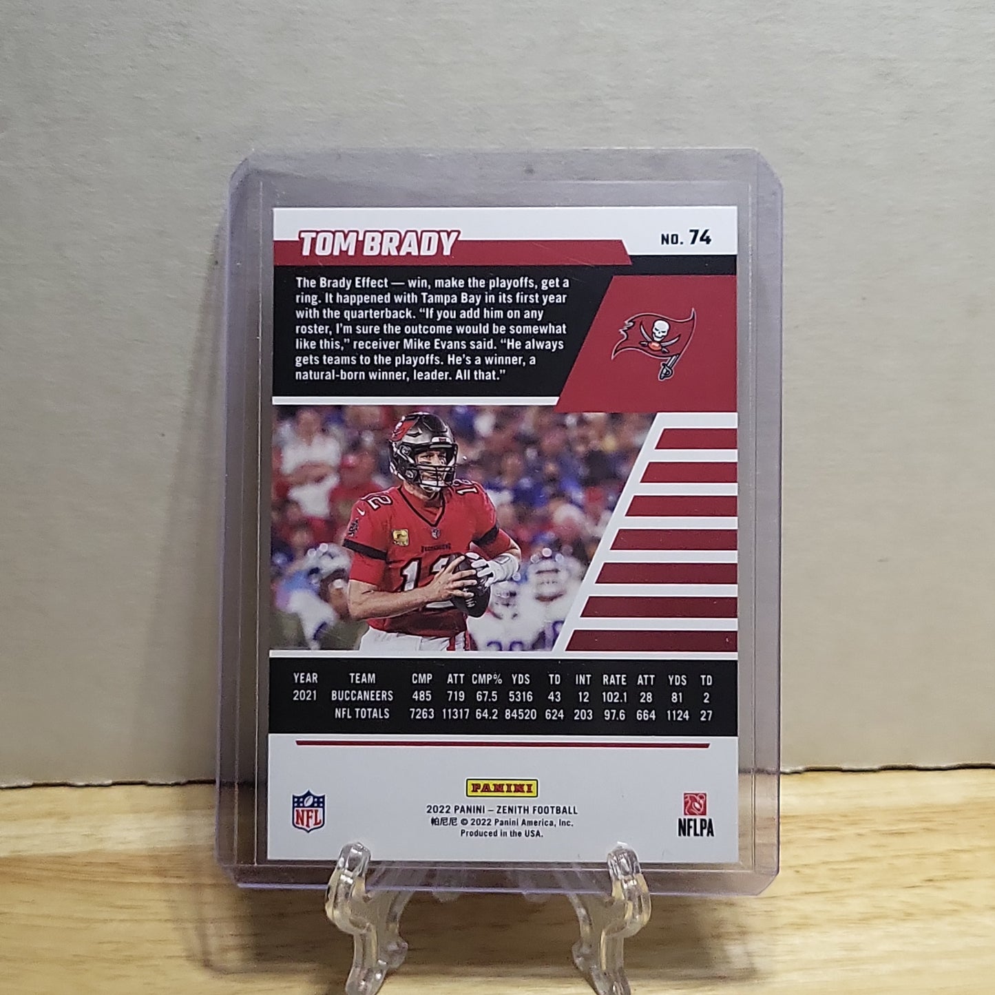 2022 Panini Zenith Tom Brady Red Zone #74