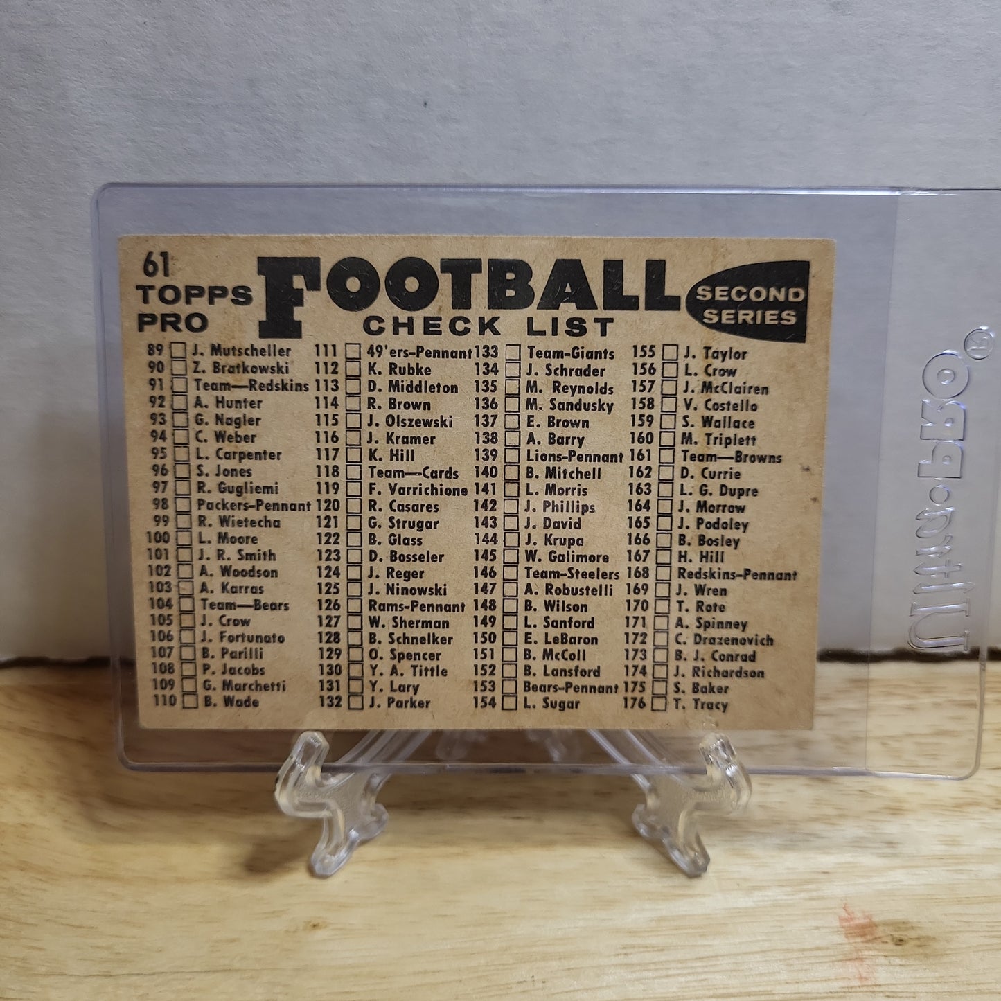 1959 Topps San Fransisco Team Card #61