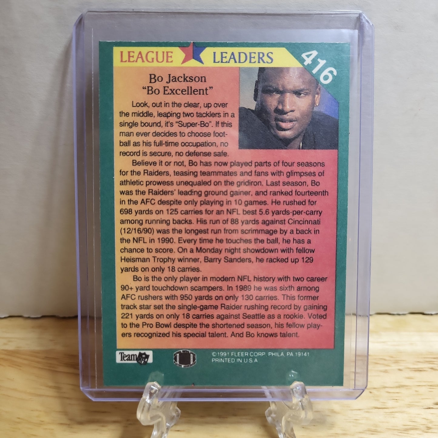 1991 Fleer Bo Jackson #416