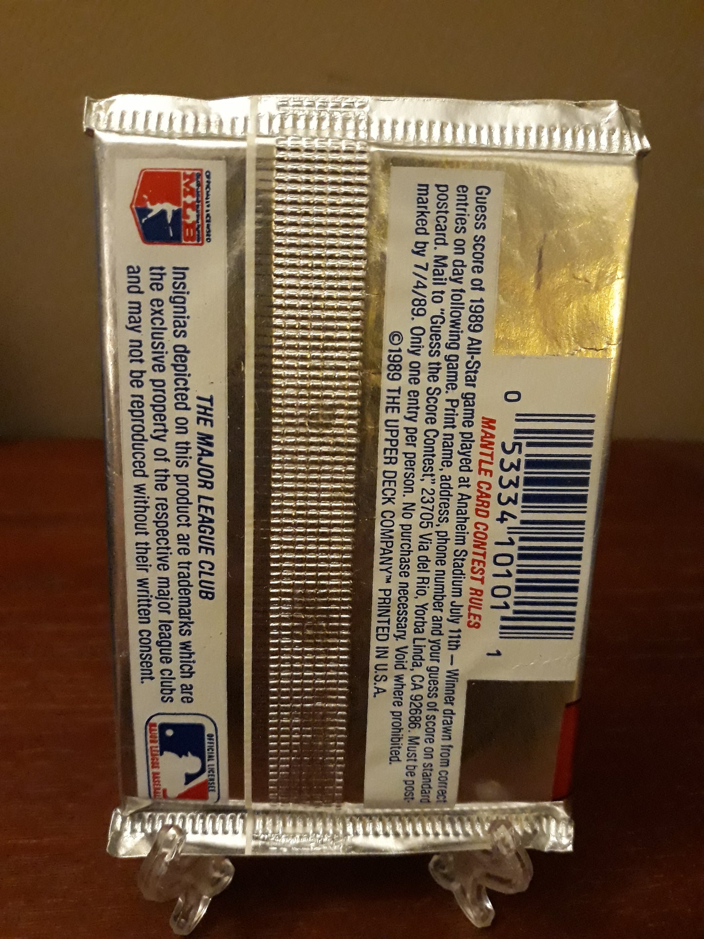 1989 Upper Deck Baseball Card Pack