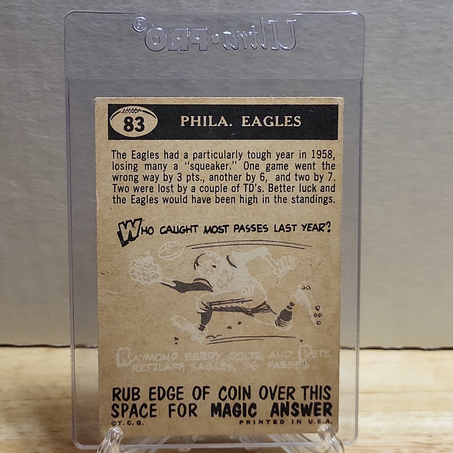 1959 Topps Philadelphia Eagles Team Pennant #83(VG)