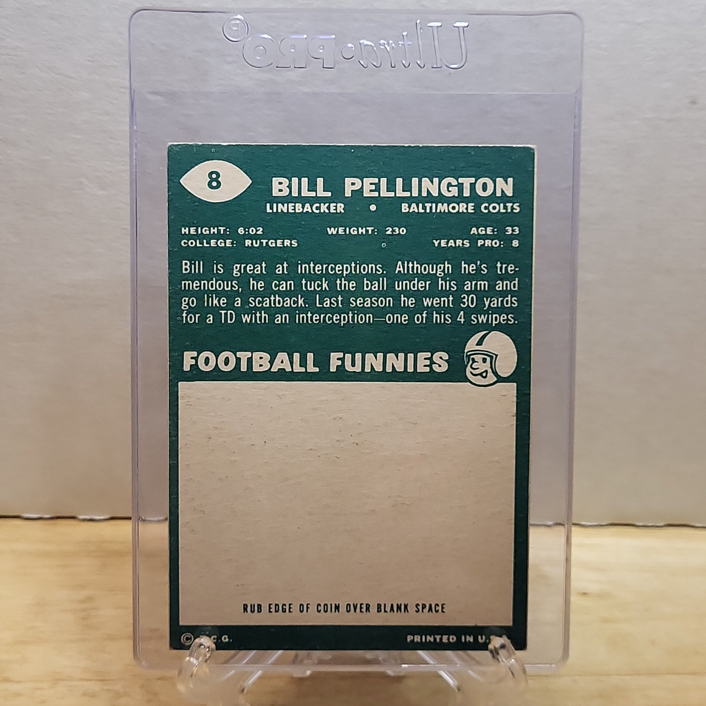 1960 Topps Bill Pellington #8