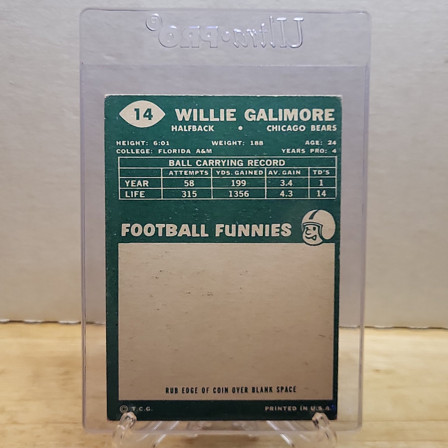 1960 Topps Willie Galimore #14