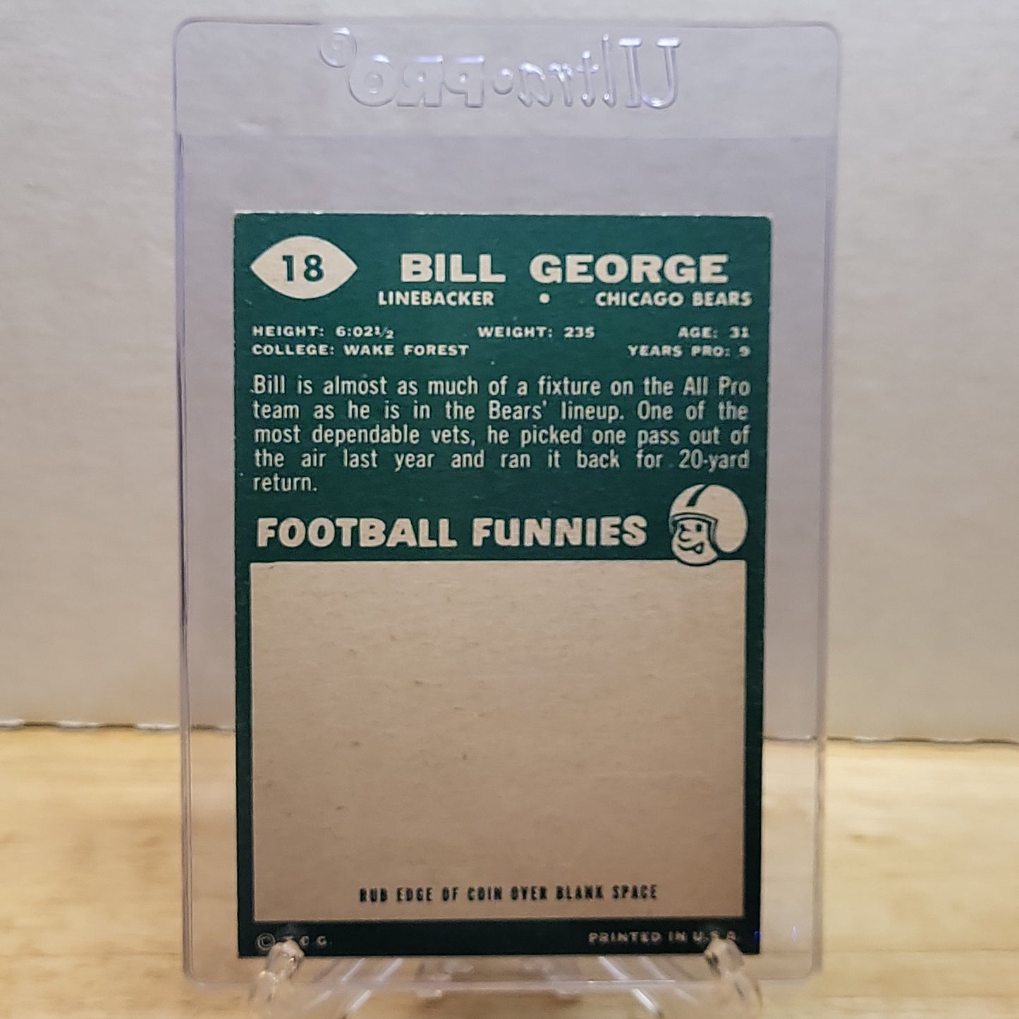 1960 Topps Bill George #18