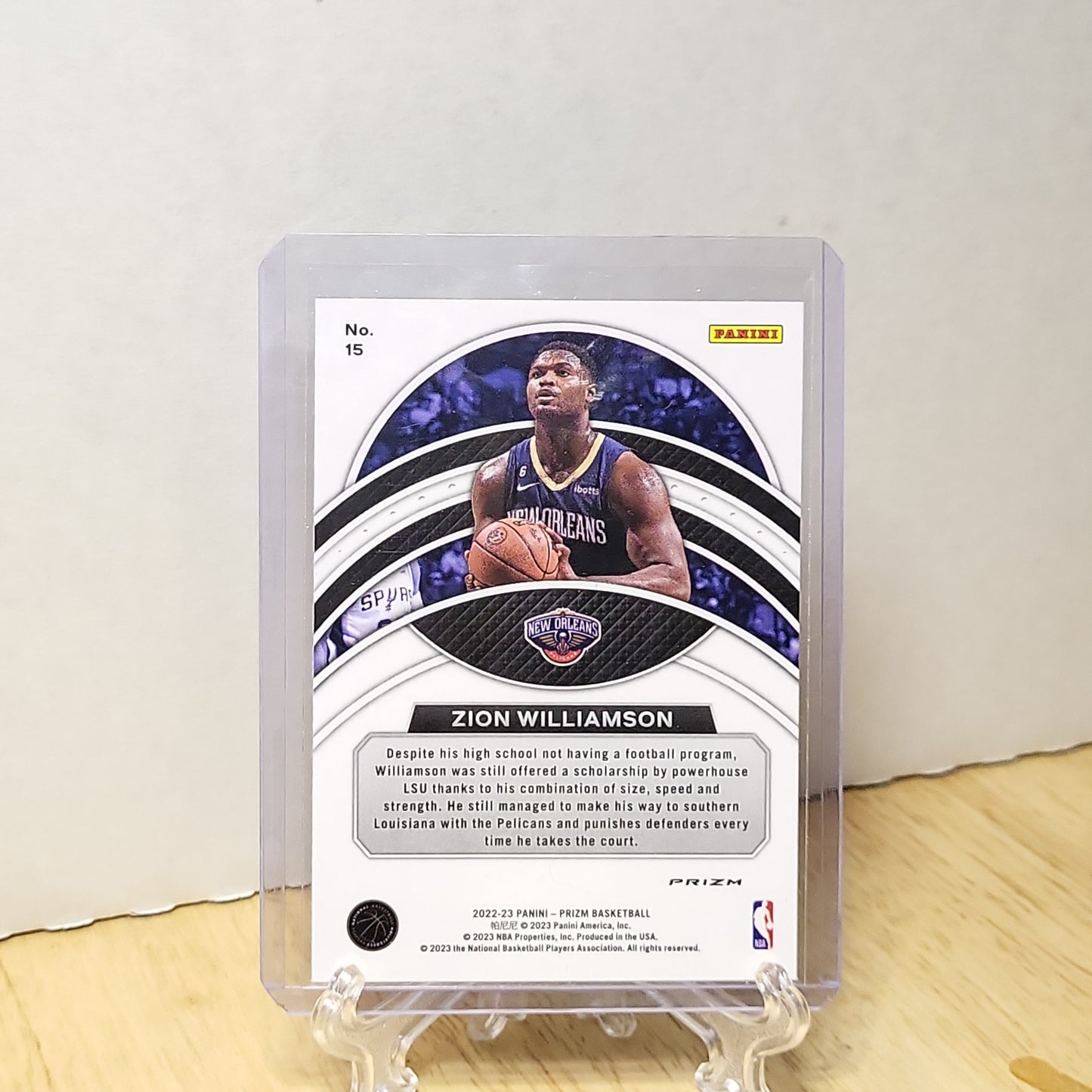 2022-23 Panini Prizm Dominance Zion Williamson Silver Prizm #15