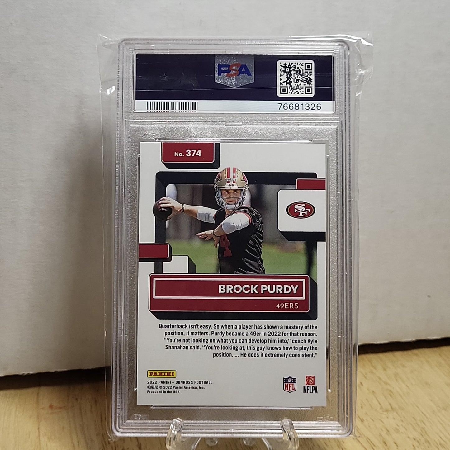 2022 Donruss Brock Purdy Rated Rookie GEM Mint PSA 10