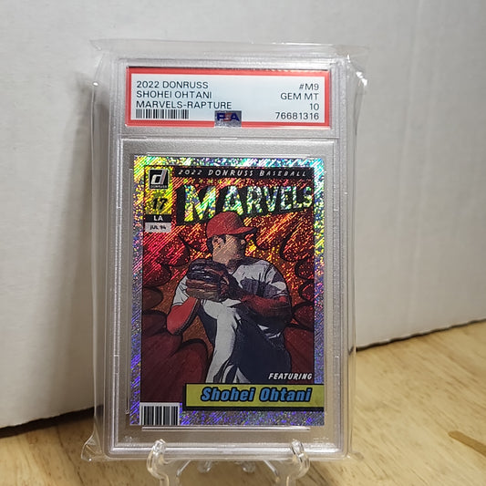 2022 Donruss #M9 Shohei Ohtani Marvels Rapture PSA GEM Mint 10