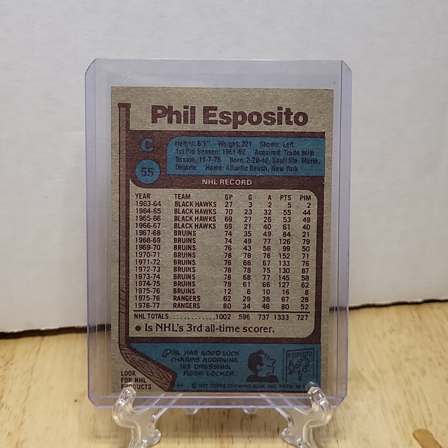 1977 Topps Phil Esposito #55