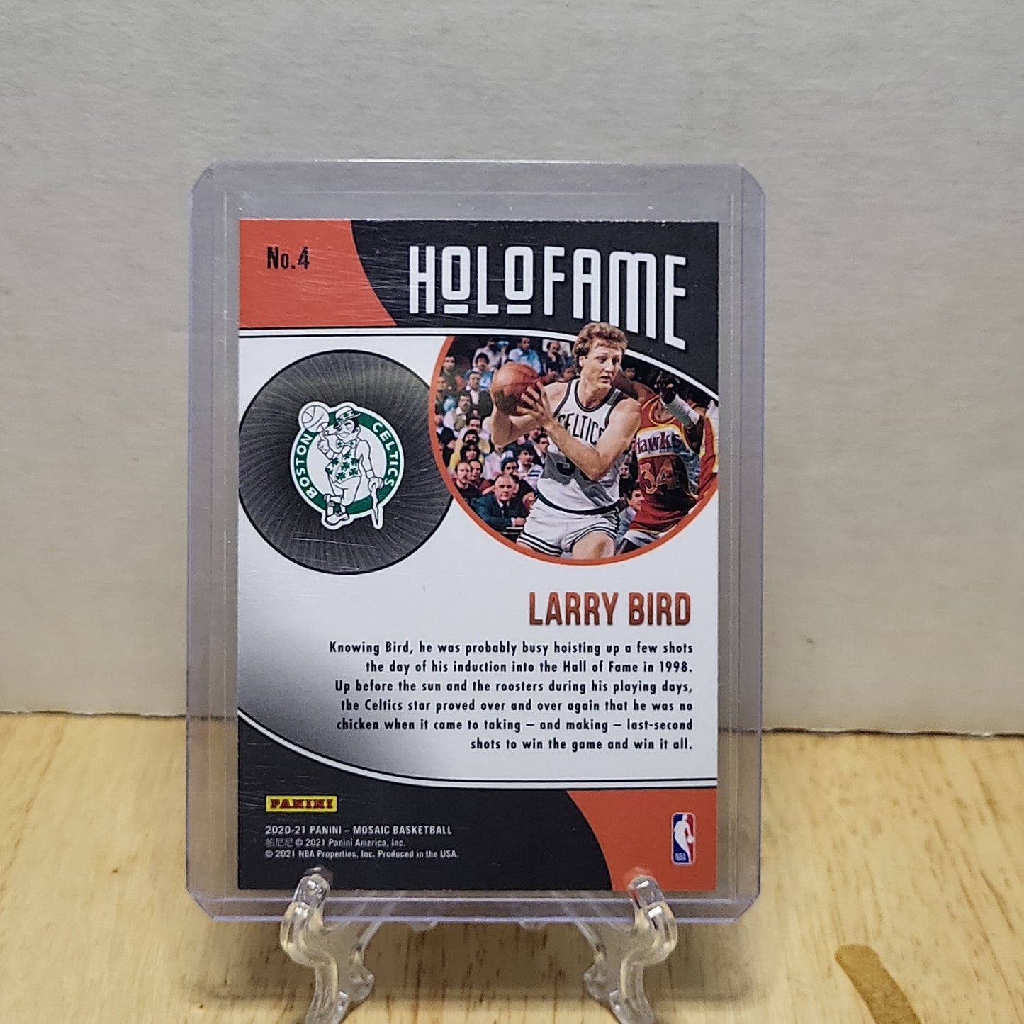 2020-21 Mosaic HoloFame #4 Larry Bird