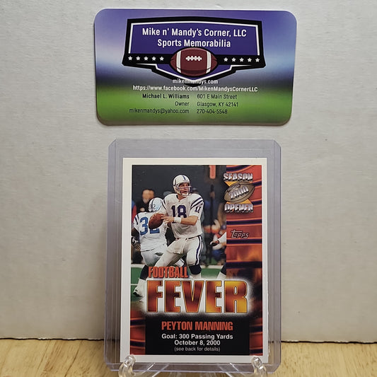 2000 Topps Football Fever Sweepstakes Peyton Manning