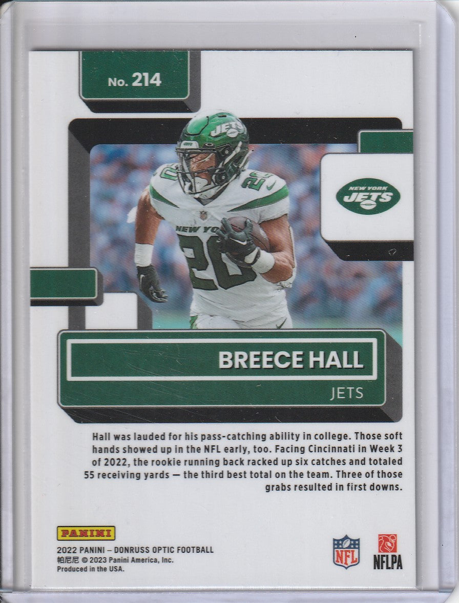 2022 Donruss Optic Breece Hall Rated Rookie #214