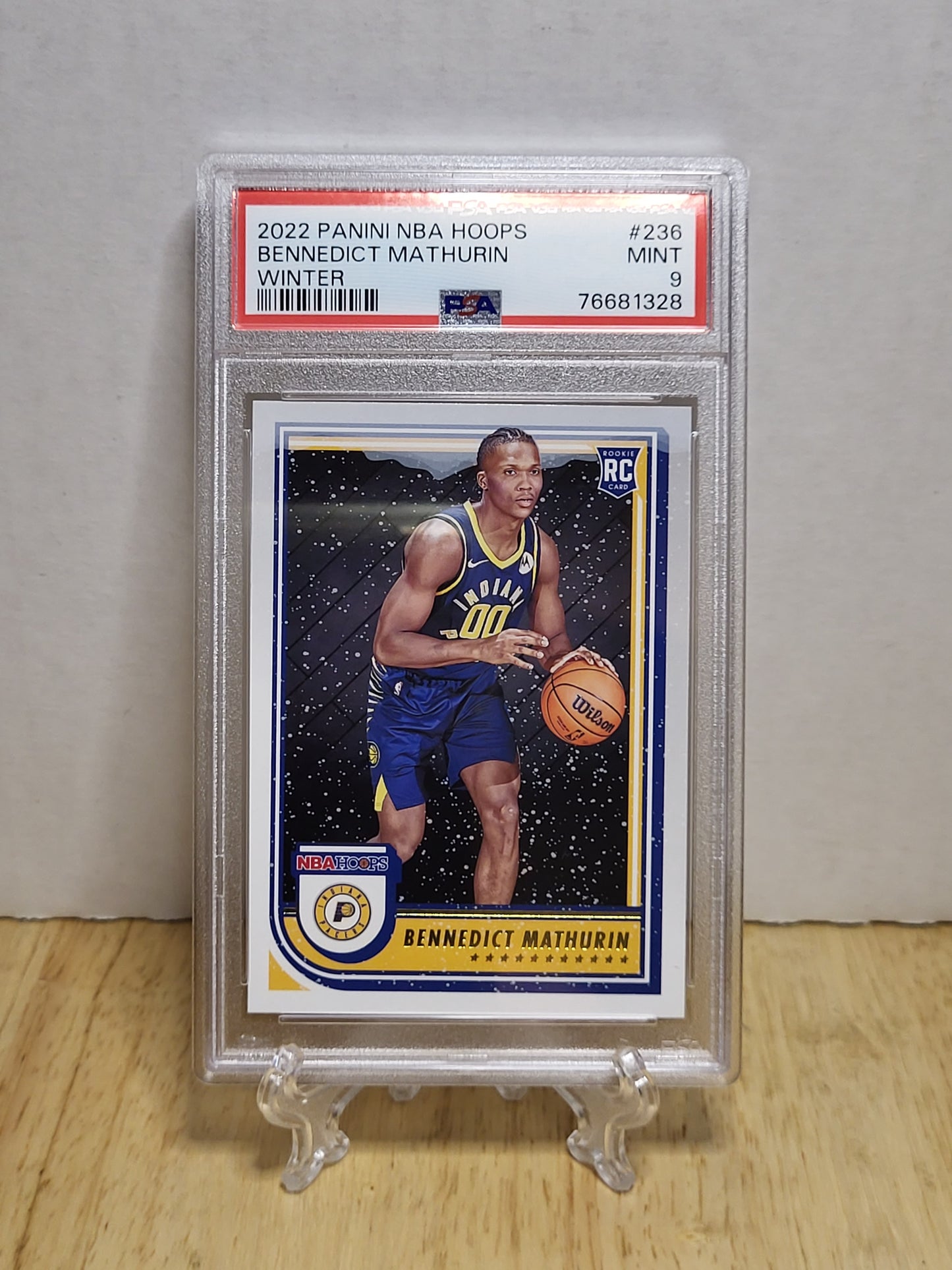 2022 NBA Hoops Bennedict Mathurin RC (Winter) Mint PSA 9