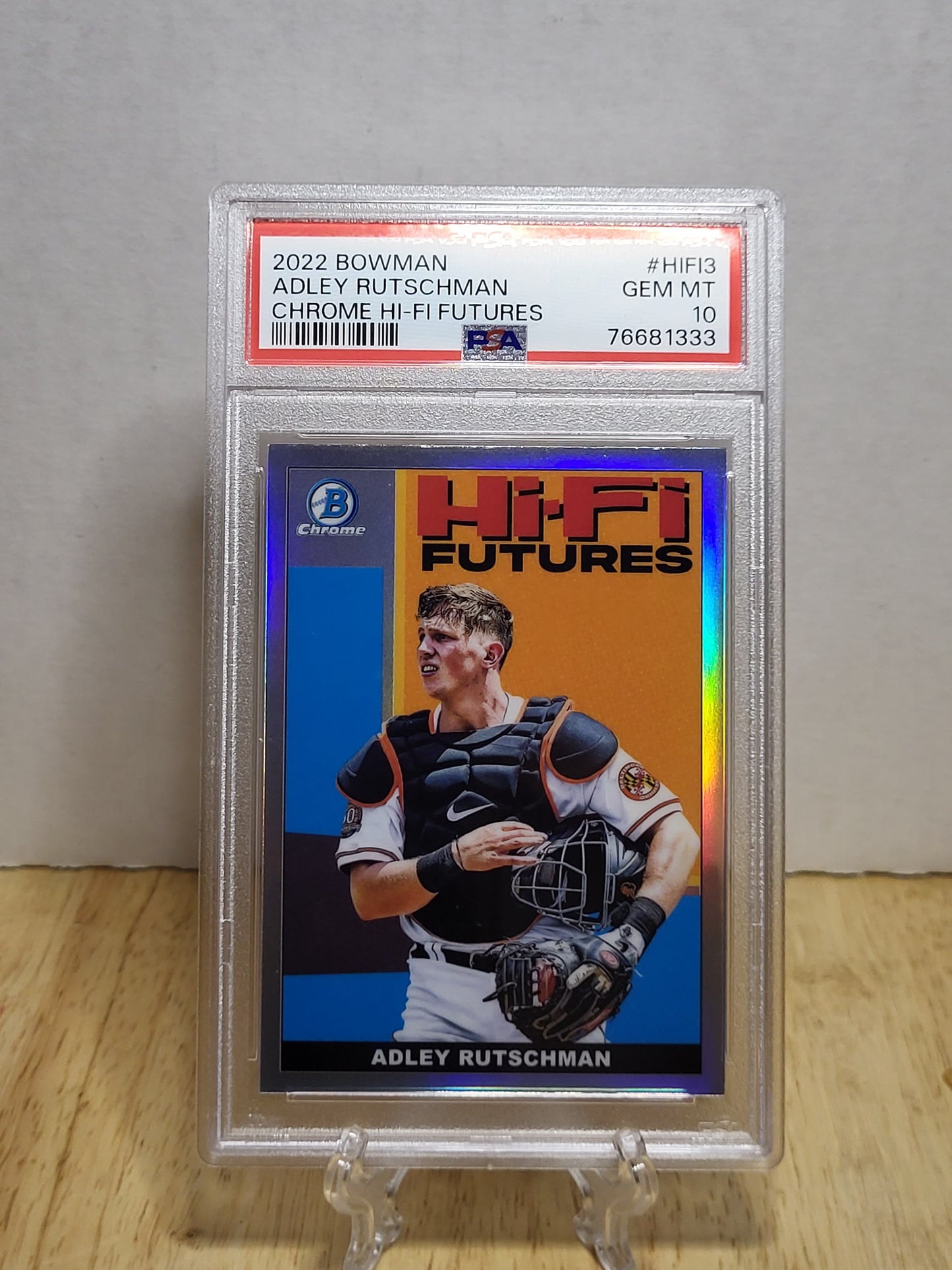 2022 Bowman Chrome Adley Rutschman HI-FI Futures GEM Mint PSA10