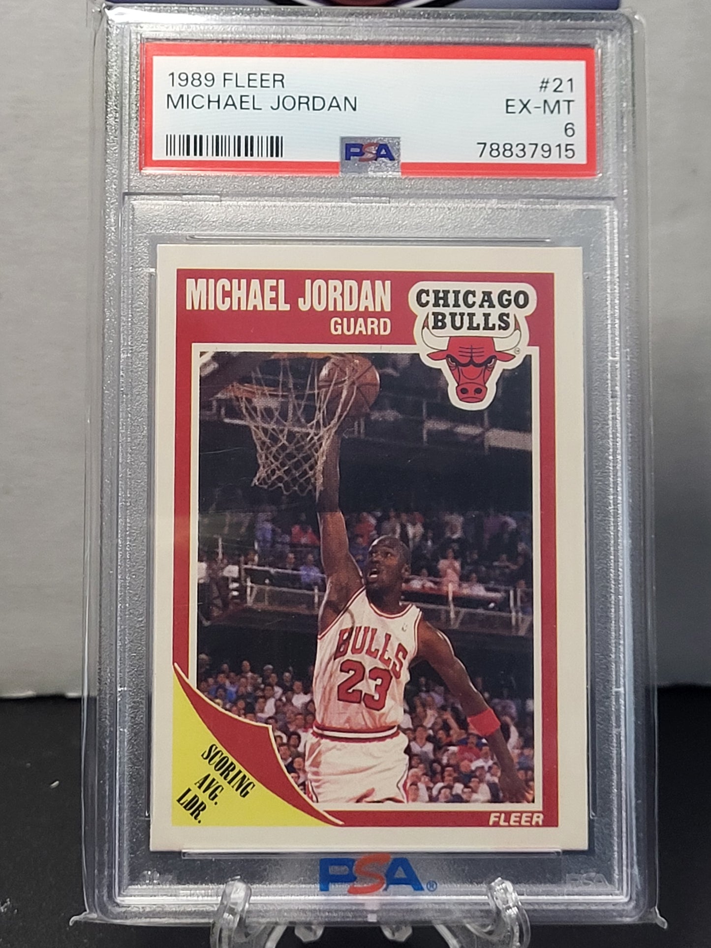 1989 Fleer 21 Michael Jordan PSA 6