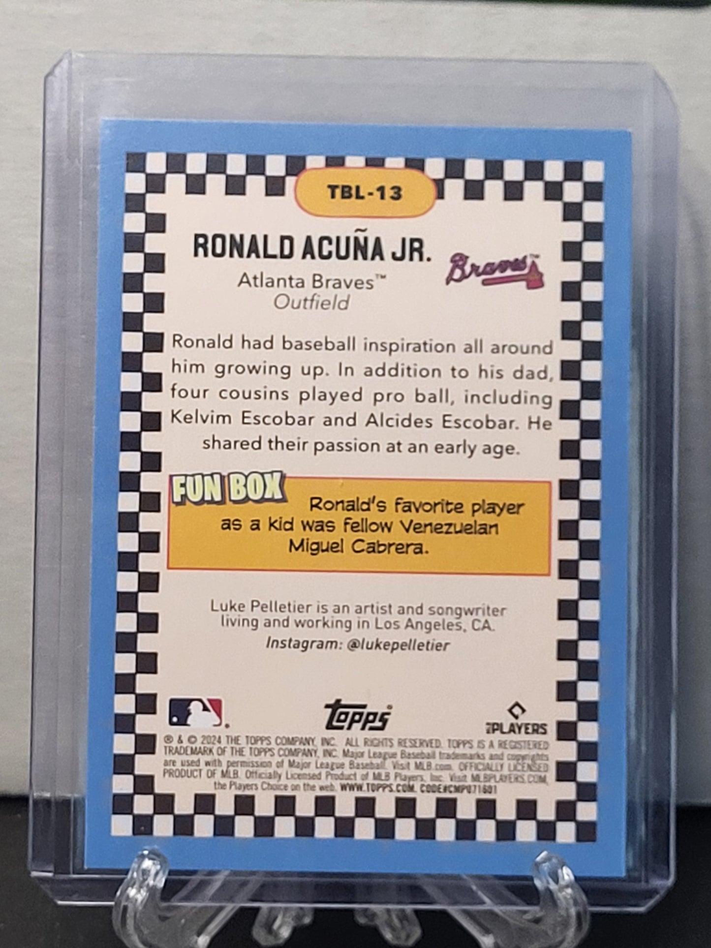 2024 Topps Big League Baseball Big Leaguers 13 Ronald Acuna Jr.