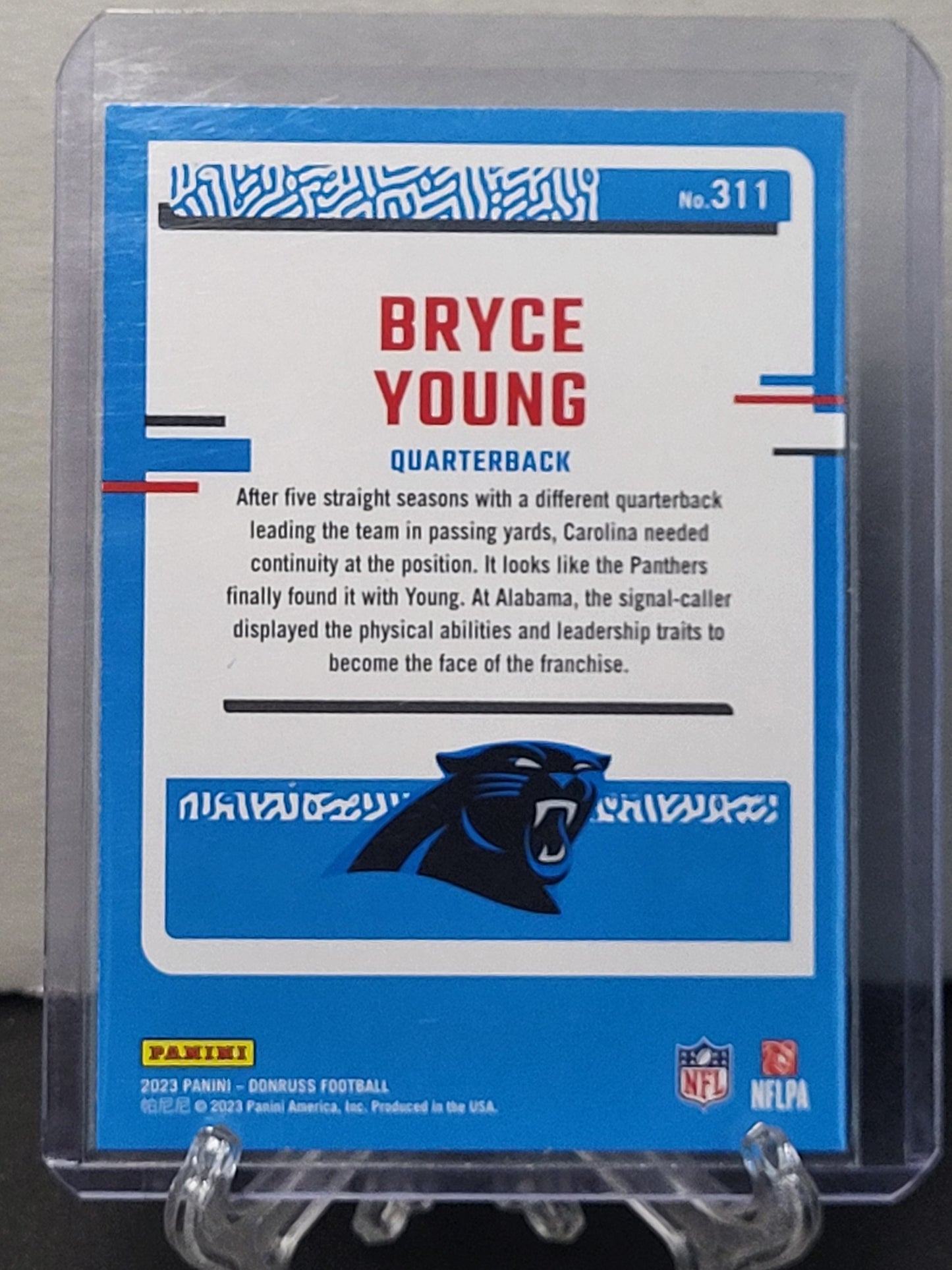 2023 Donruss 311 Bryce Young Rated Rookie