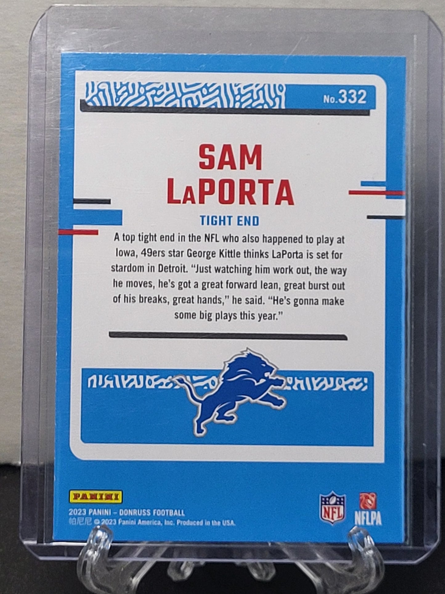 2023 Donruss 332 Sam LaPorta Rated Rookie