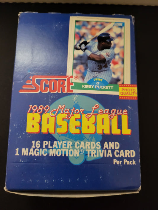 1989 Score Baseball Wax Box