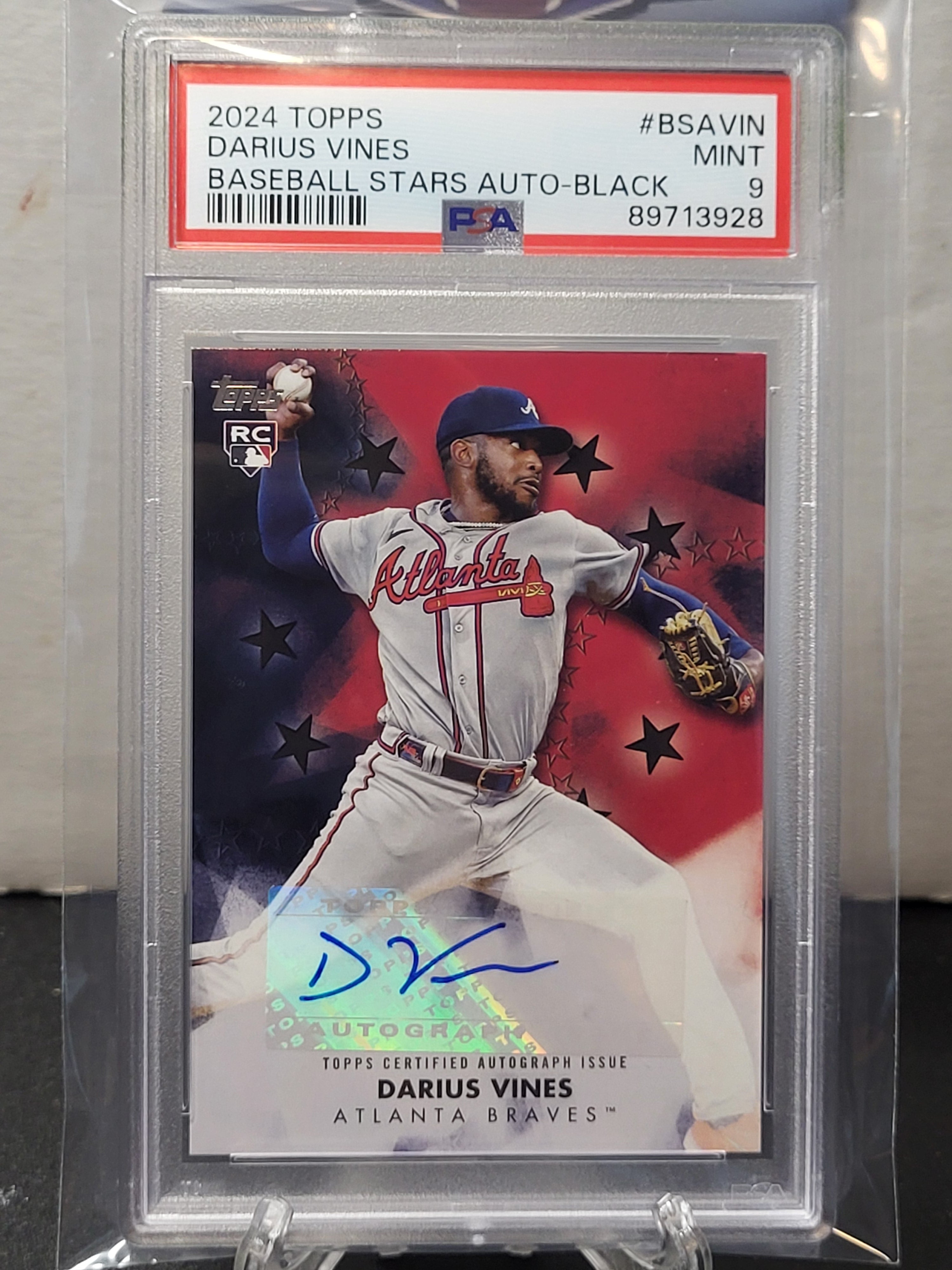 2024 Topps Darius Vines Rookie Card Baseball Stars Auto- Black PSA 9 ...