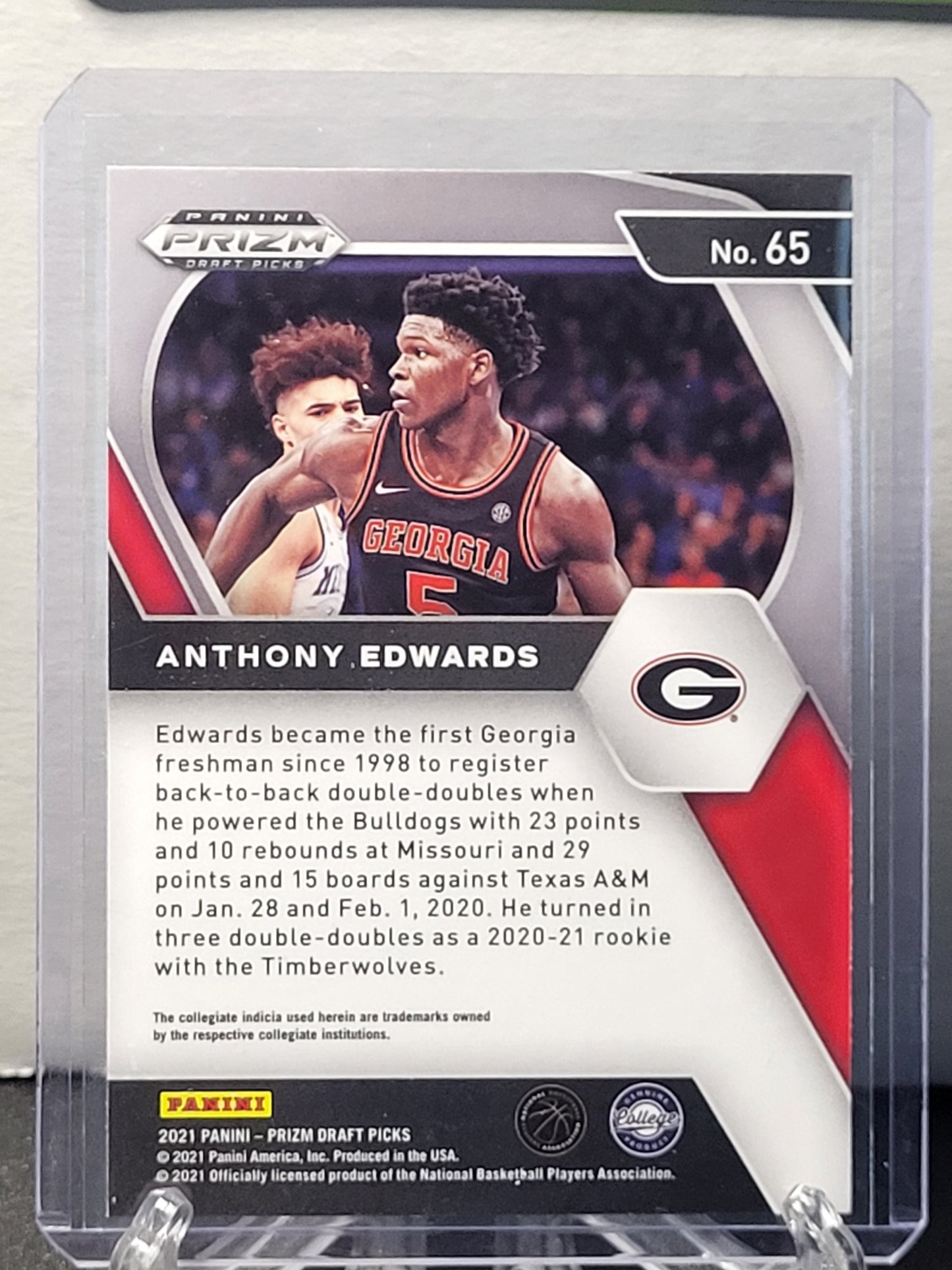 2021 Panini Prizm Draft Picks 65 Anthony Edwards
