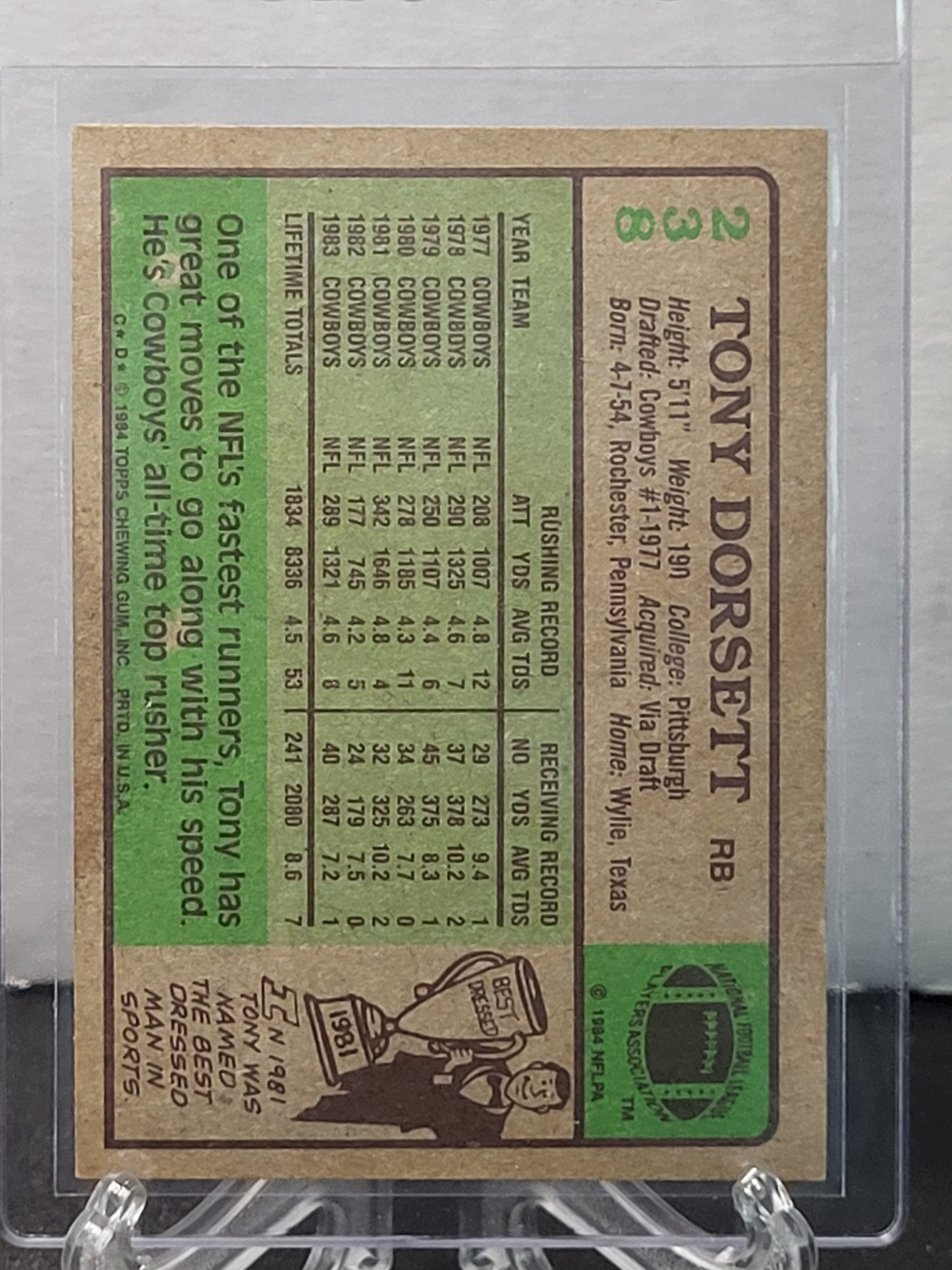 1984 Topps 238 Tony Dorsett