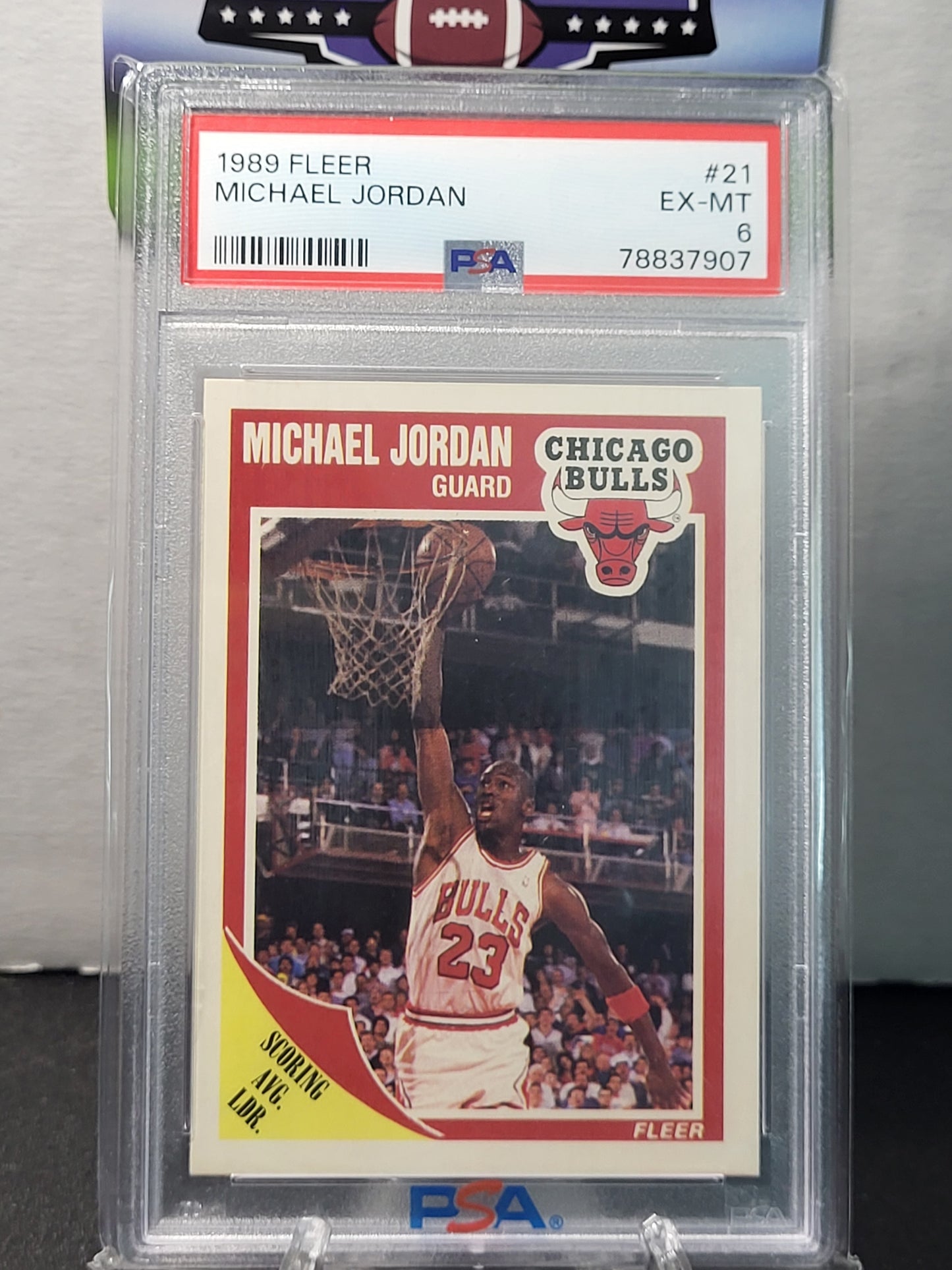 1989 Fleer 21 Michael Jordan PSA EX-MT 6