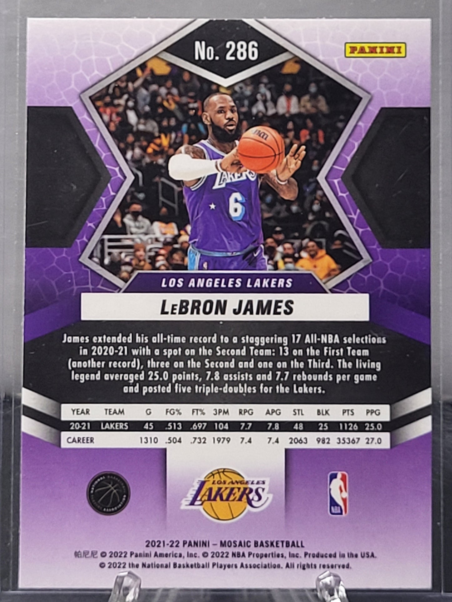 2021-22 Mosaic 286 Lebron James All NBA