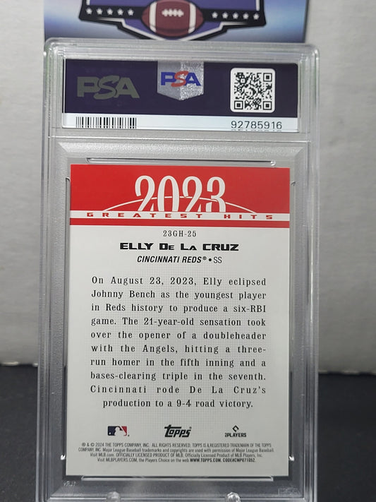 2024 Topps 23 Greatest Hits-25 Elly De La Cruz RC PSA NM-MT+ 8.5