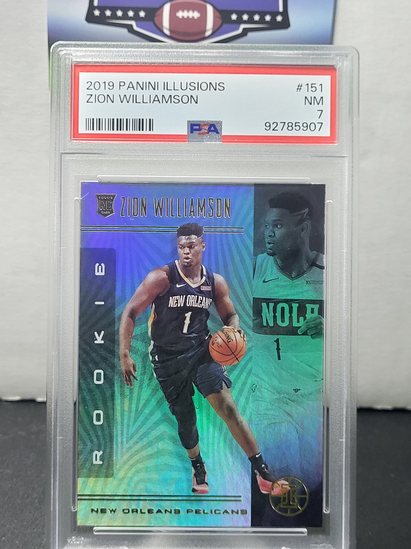 2019-20 Panini Illusions 151 Zion Williamson RC PSA Near Mint 7