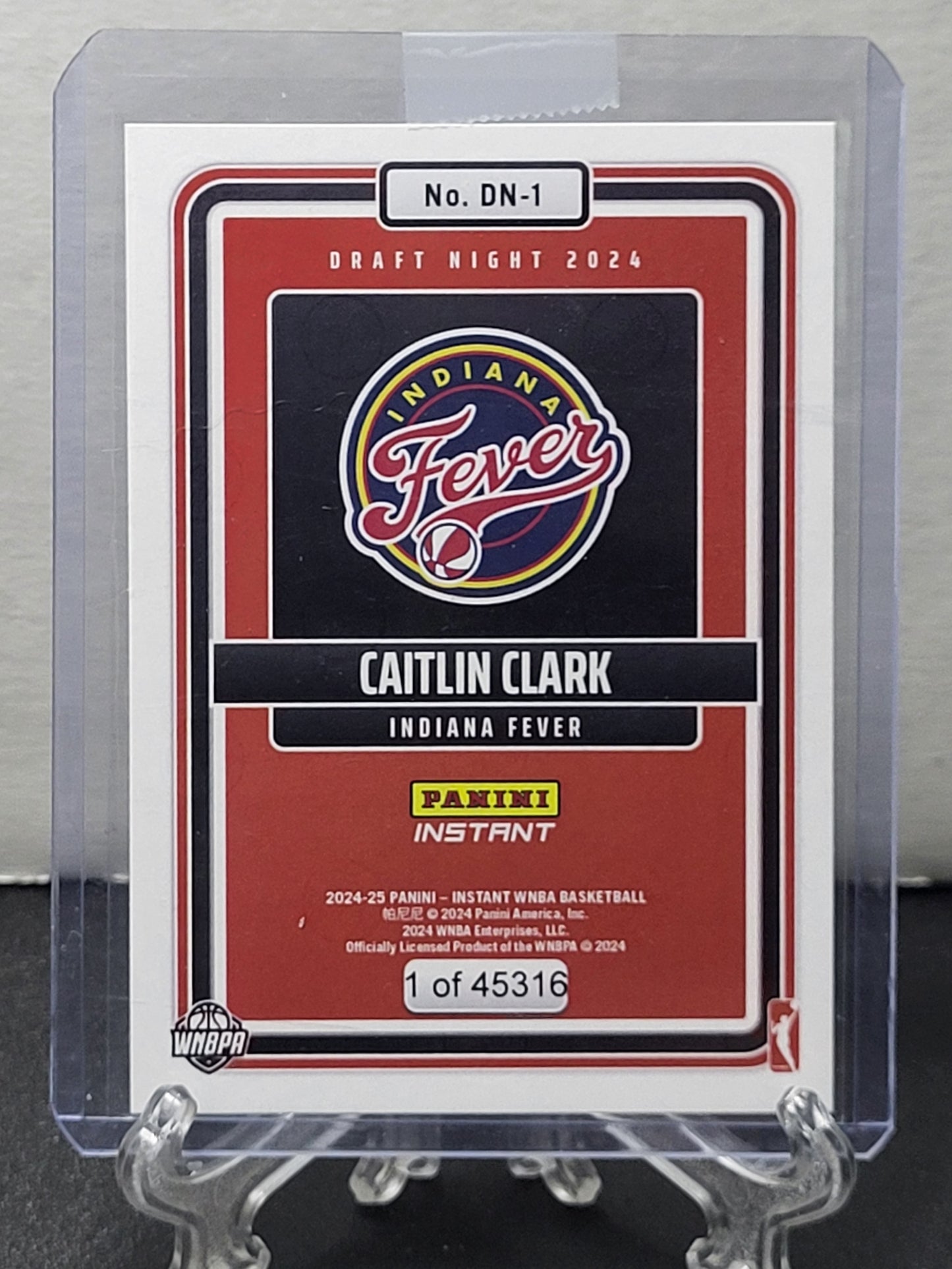 2024 Panini Instant Draft Night #DN-1 Caitlin Clark Rookie Card